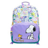 Mochila Snoopy lila de 42 cm con bolsillo frontal