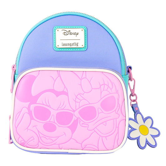 Mochila Loungefly Disney de Daisy y Minnie con charm de flor
