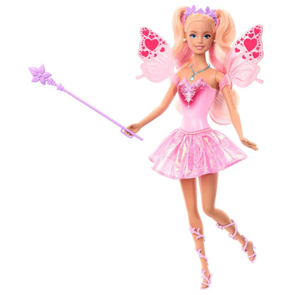 Muñeca Hada Barbie rosa con alas y varita - 2