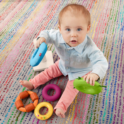 Pirámide balanceante sensorial Fisher-Price con cinco anillos de colores - 5