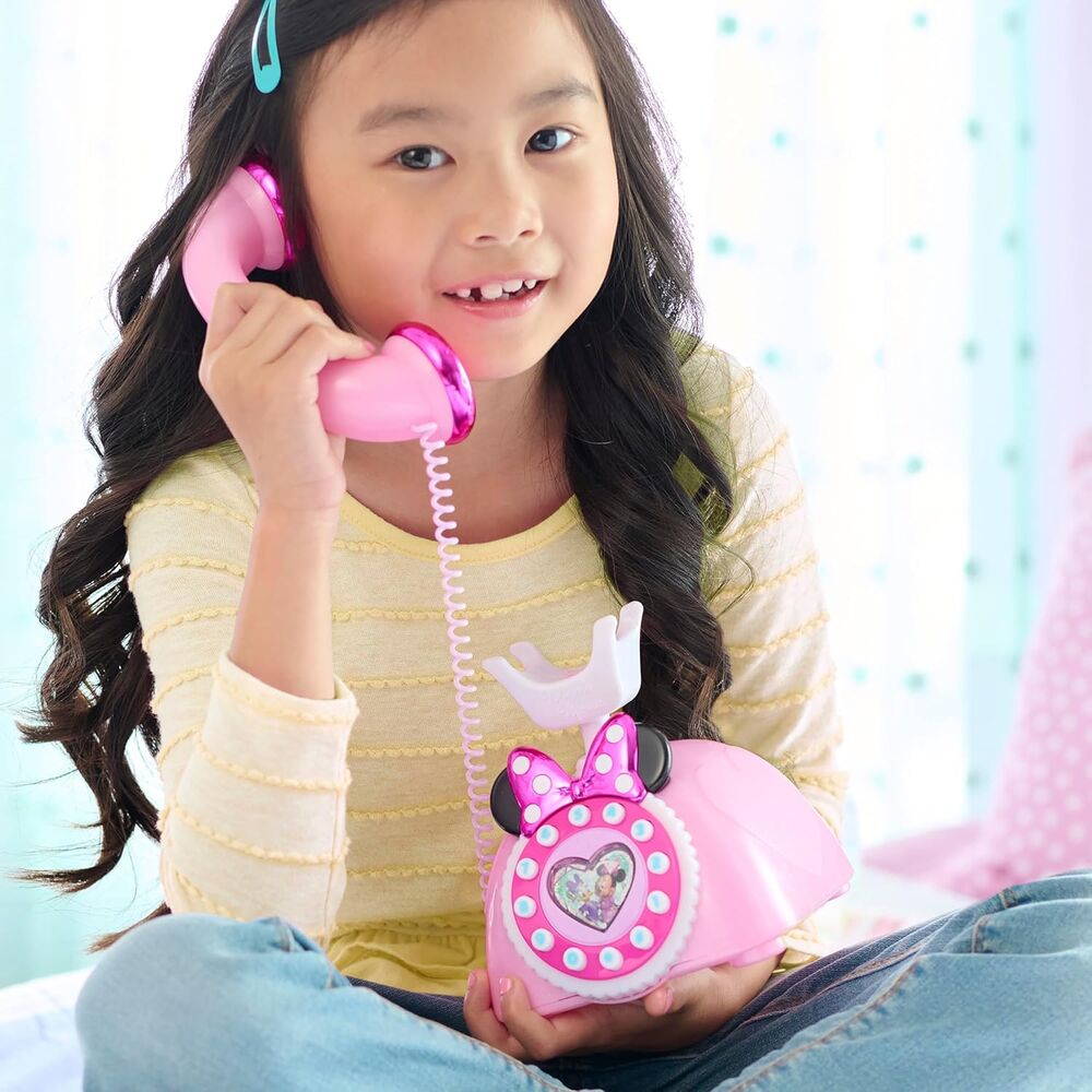 Teléfono giratorio rosa de Minnie Disney con marcador numérico - 3