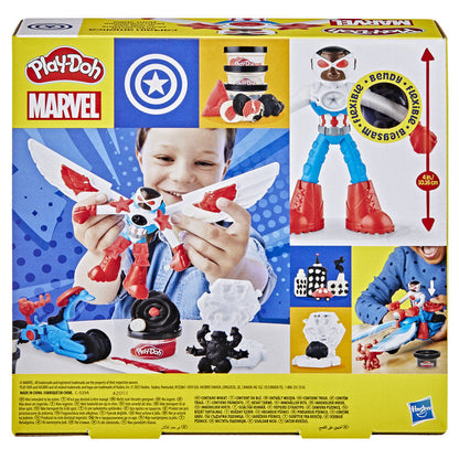 Set Play-Doh Marvel Capitán América con moto, figura, alas y tres botes de plastilina - 10