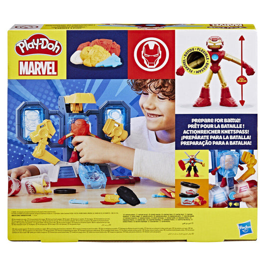 Laboratorio de armaduras Iron Man Marvel Play-Doh con figura y moldes - 10