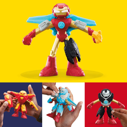 Laboratorio de armaduras Iron Man Marvel Play-Doh con figura y moldes - 16