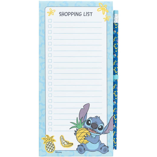 Bloc de notas magnético de Stitch Disney con lista y diseño tropical