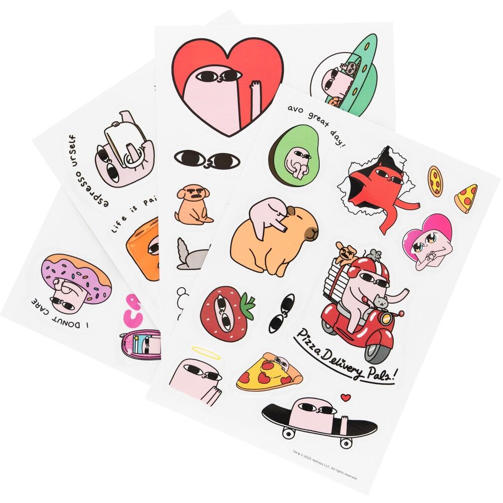 Set de pegatinas reutilizables Ketnipz con diseños coloridos