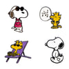 Set de cuatro pins de Snoopy y Woodstock