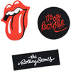 Set de tres parches de The Rolling Stones en poliéster