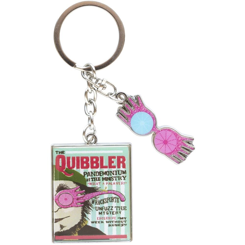 Llavero de Luna Lovegood con The Quibbler y gafas rosas