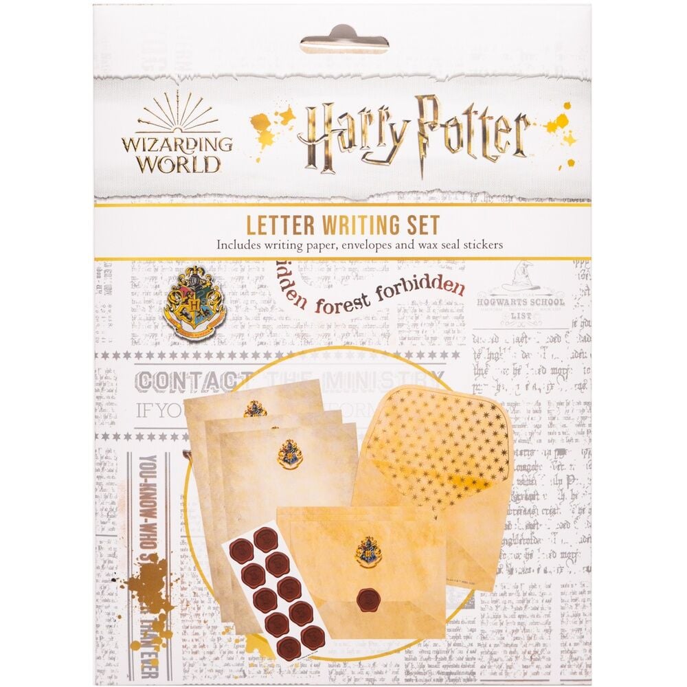Set de escritura Harry Potter ERIK con hojas, sobres y sellos adhesivos
