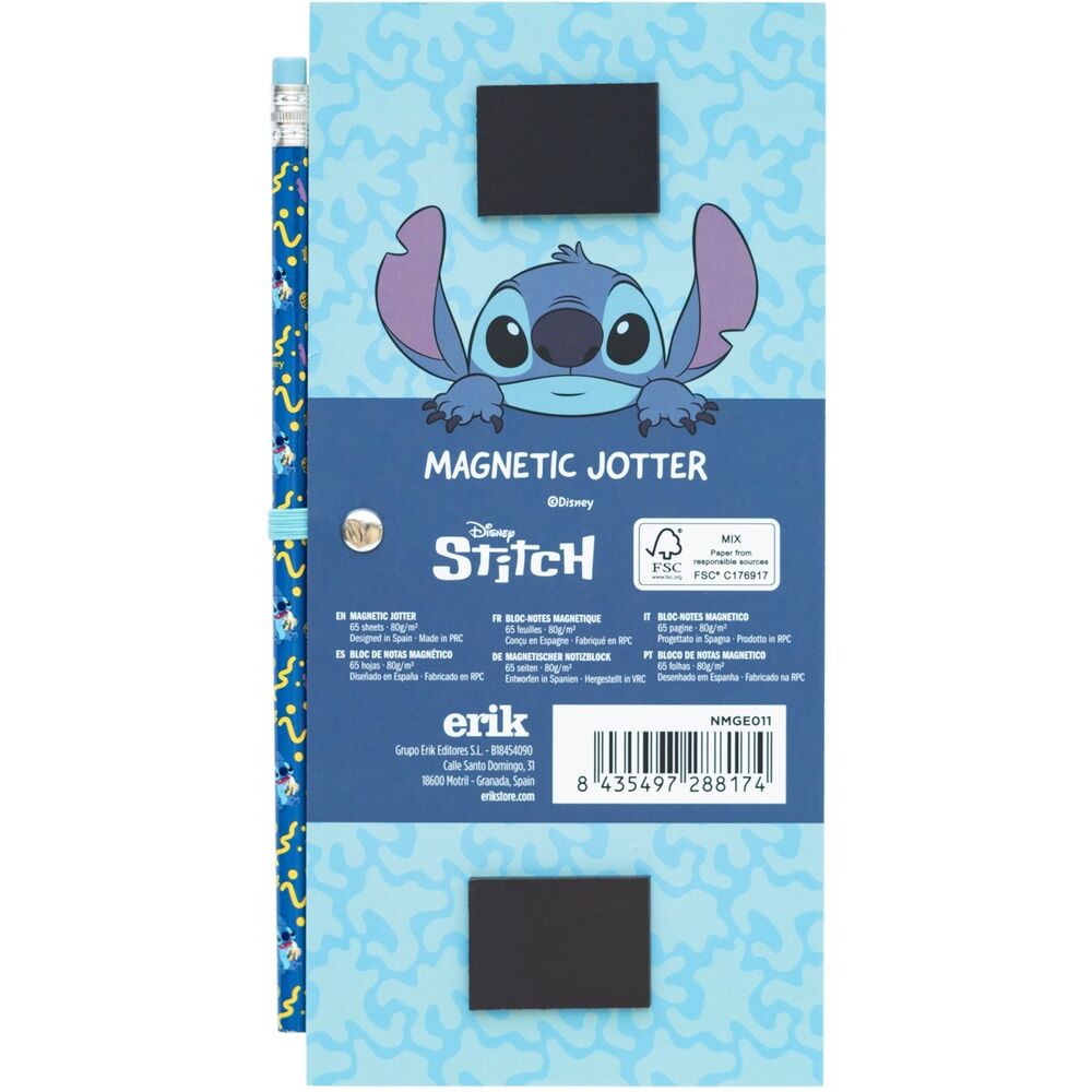 Bloc de notas magnético de Stitch Disney con lista y diseño tropical - 2