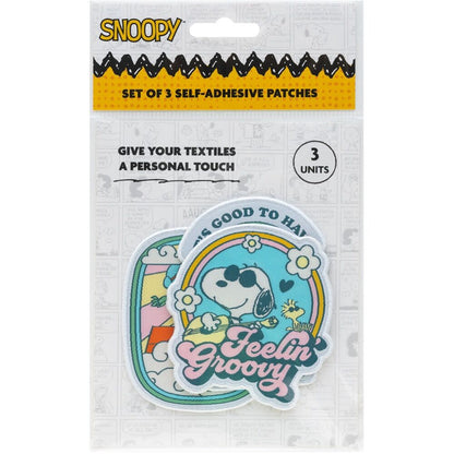 Set de tres parches de Snoopy con diseños coloridos - 2