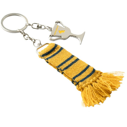 Llavero bufanda Hufflepuff de Harry Potter con trofeo y flecos - 2