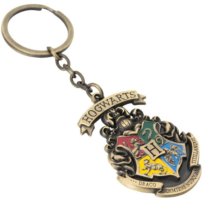 Llavero Hogwarts de Harry Potter con escudo de las cuatro casas - 2