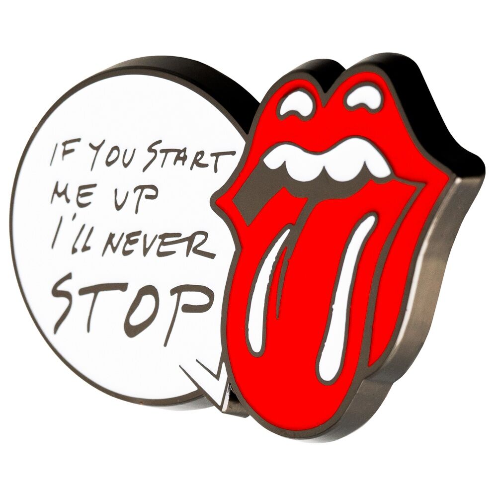 Imán de The Rolling Stones con logo de la lengua y frase If You Start Me Up - 2