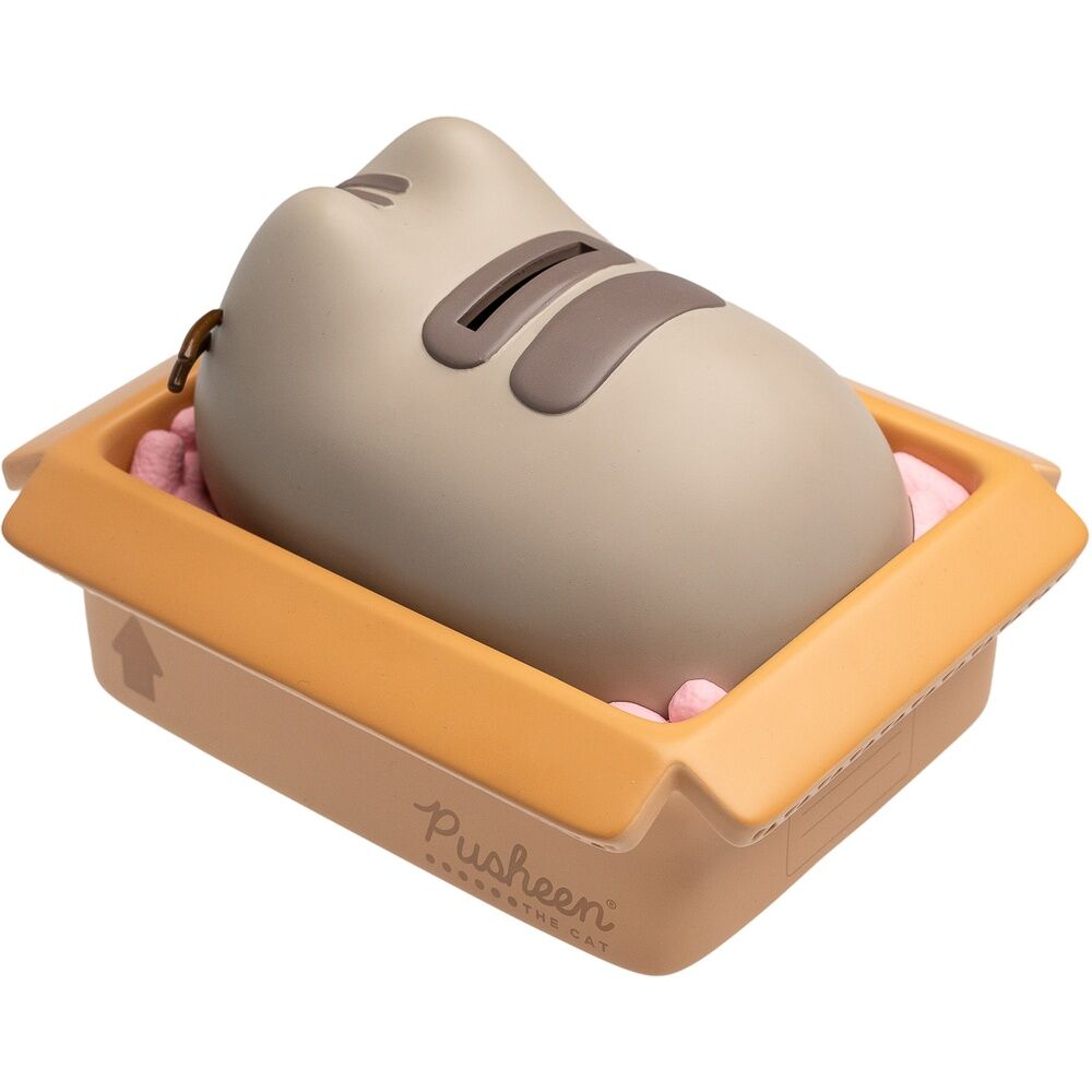 Hucha Pusheen dentro de una caja con borde naranja - 2