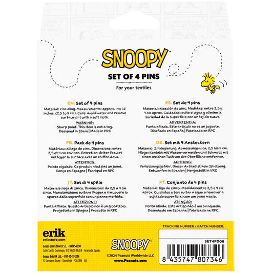 Set de cuatro pins de Snoopy y Woodstock - 3