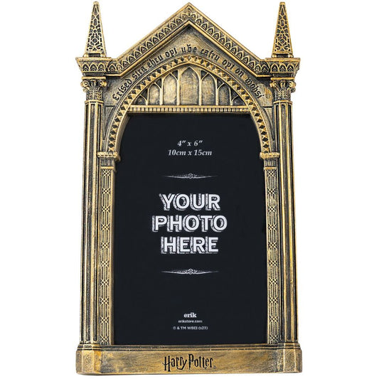 Marco de fotos vertical del Espejo de Oesed de Harry Potter con diseño gótico dorado - 3