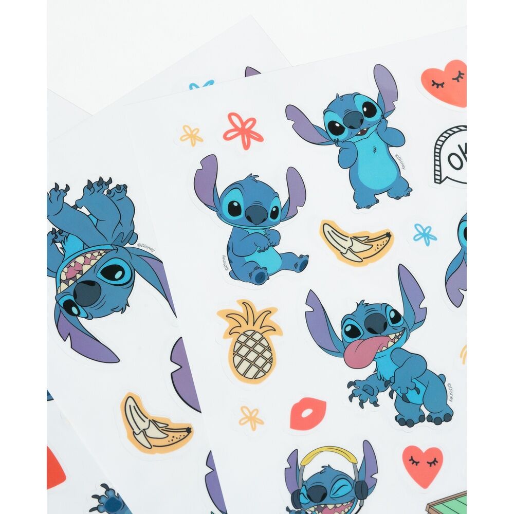 Set de pegatinas reutilizables de Stitch Disney con diseños variados - 4