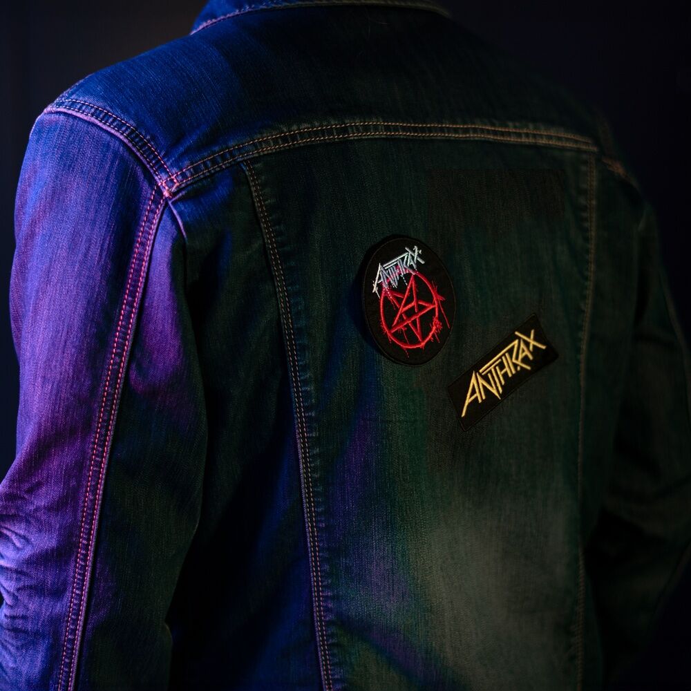 Set de tres parches Anthrax con logotipo, símbolo y calavera - 4