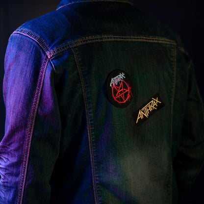 Set de tres parches Anthrax con logotipo, símbolo y calavera - 4