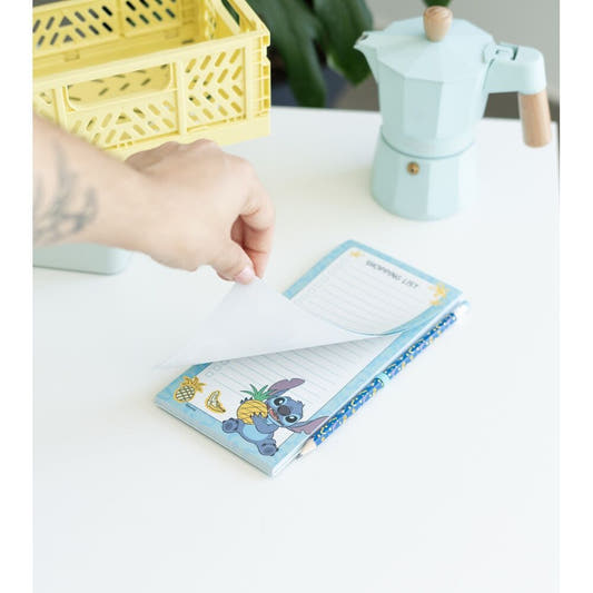 Bloc de notas magnético de Stitch Disney con lista y diseño tropical - 6