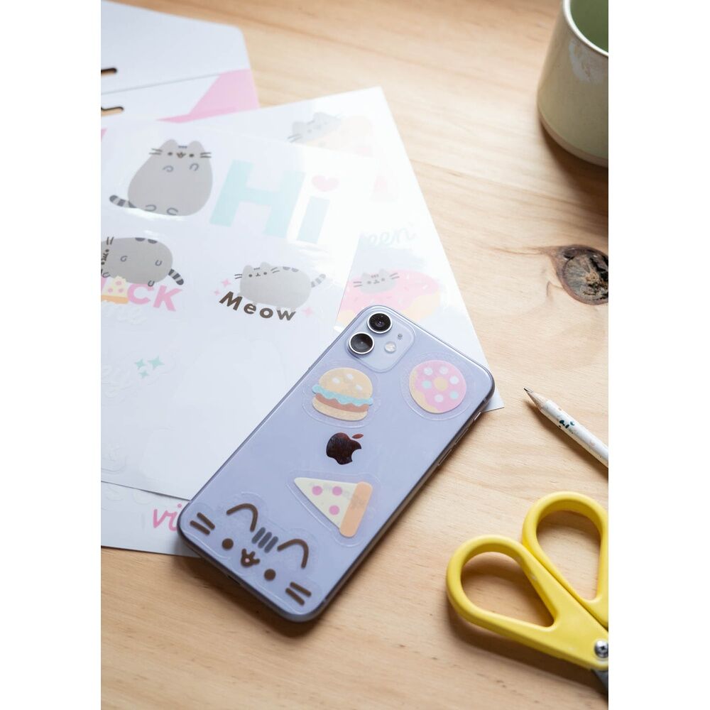 Set de pegatinas reutilizables Pusheen para dispositivos - 6