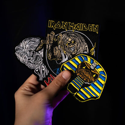 Set de tres parches Iron Maiden con diseños rock - 6