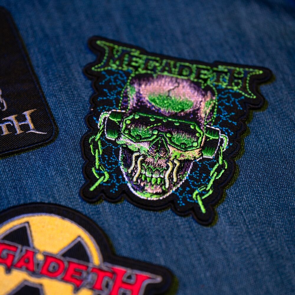 Set de tres parches Megadeth con calaveras y logotipos - 6