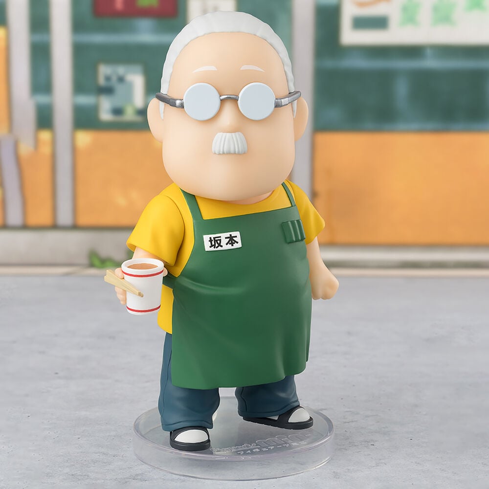 Figura Figuarts Mini de Taro Sakamoto con delantal verde y vaso de fideos