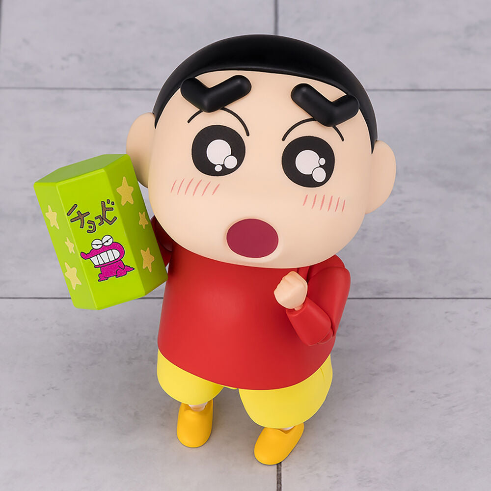Figura S.H. Figuarts de Shinnosuke Nohara con camiseta roja y pantalón amarillo - 3