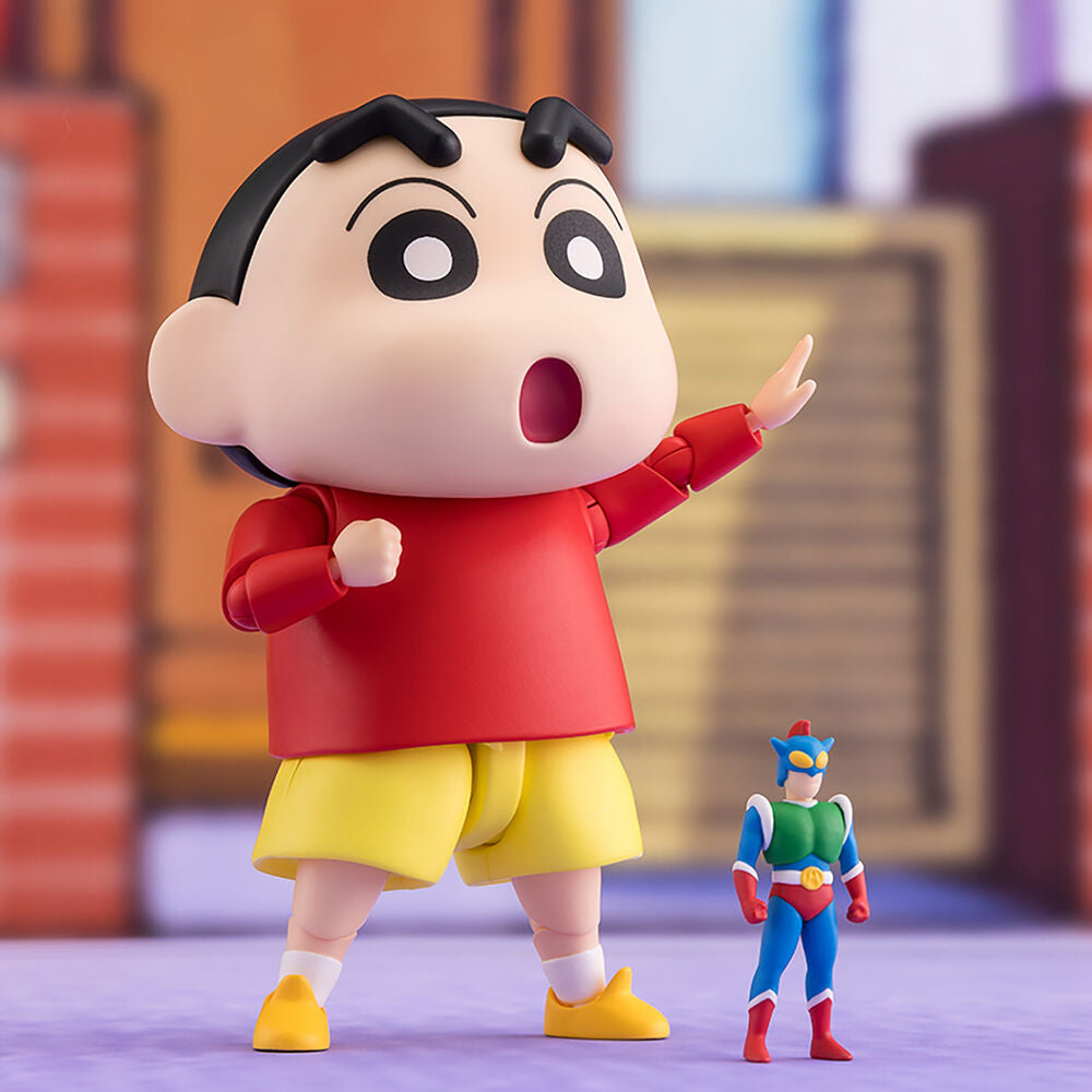 Figura S.H. Figuarts de Shinnosuke Nohara con camiseta roja y pantalón amarillo - 4