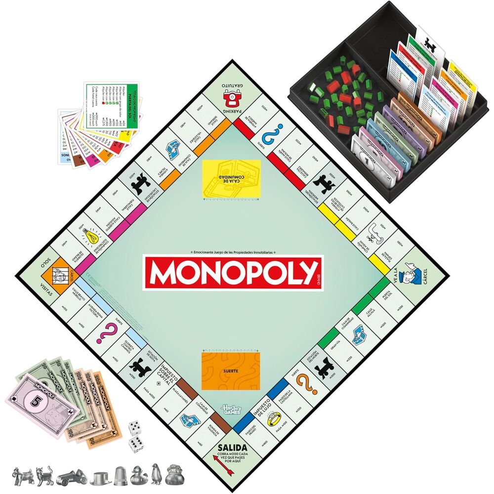 Caja del juego de mesa Monopoly clásico de Hasbro en español - 4