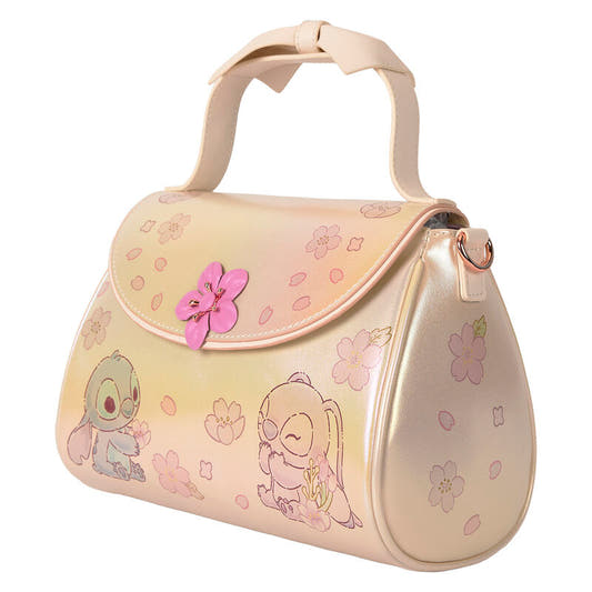 Bolso bandolera iridiscente de Stitch Disney Loungefly con flores en 3D - 2