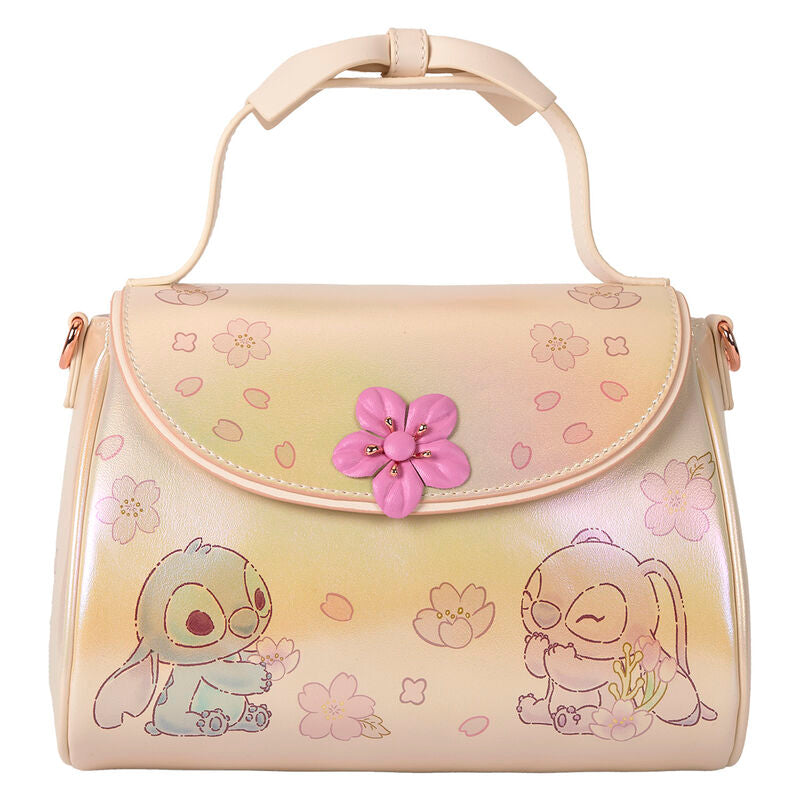 Bolso bandolera iridiscente de Stitch Disney Loungefly con flores en 3D - 4