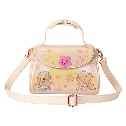 Bolso bandolera iridiscente de Stitch Disney Loungefly con flores en 3D - 6