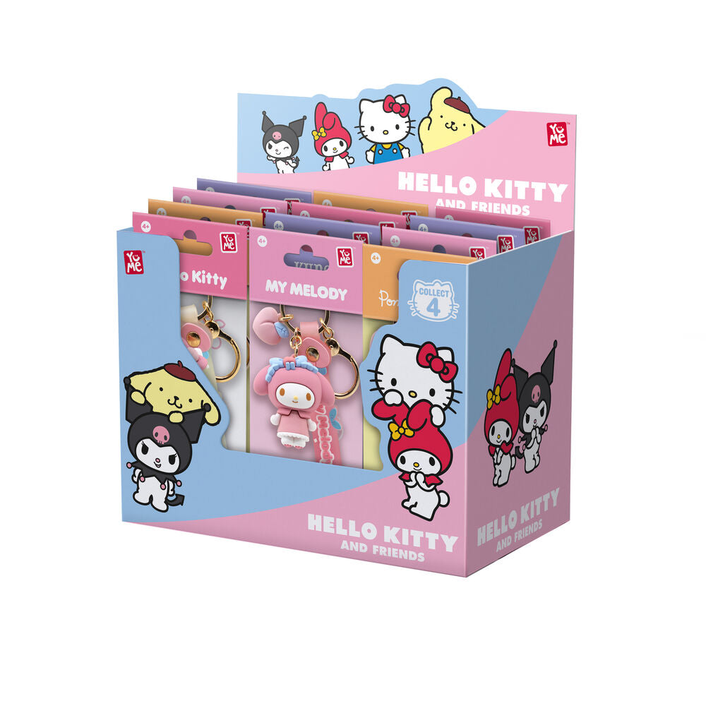 Llavero figura Hello Kitty and Friends surtido con Hello Kitty, Kuromi, My Melody y Pompompurin - 2