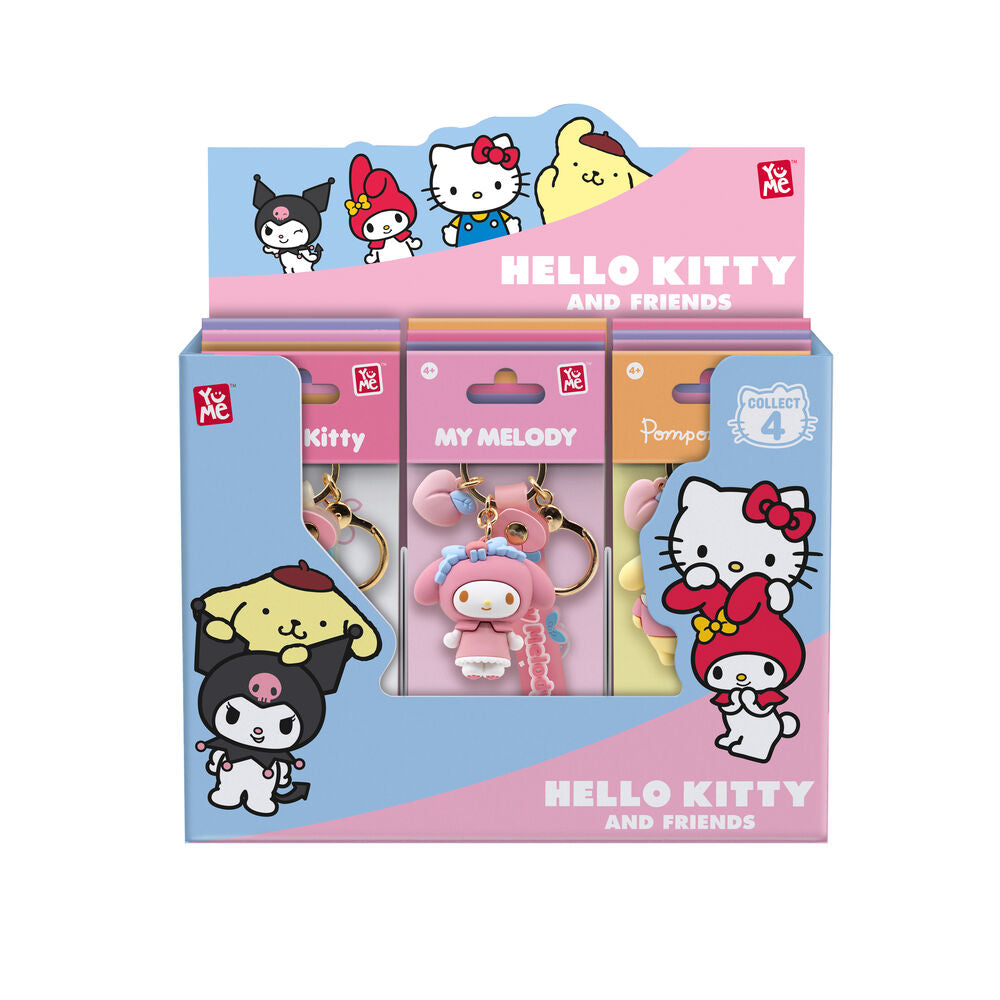 Llavero figura Hello Kitty and Friends surtido con Hello Kitty, Kuromi, My Melody y Pompompurin - 7