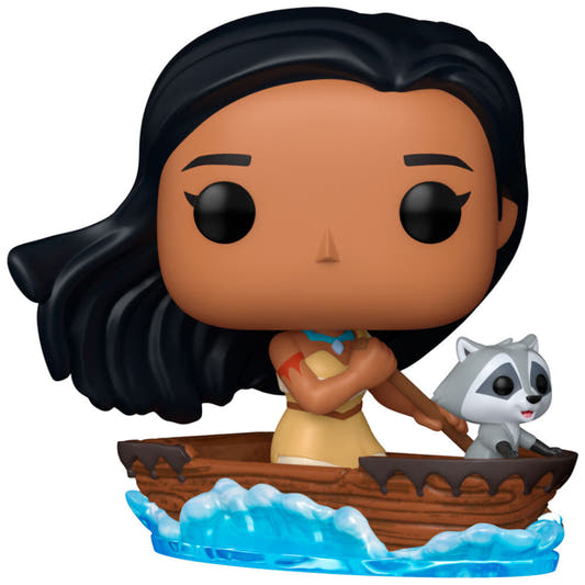 Figura Funko POP! Plus de Pocahontas en una canoa con un mapache