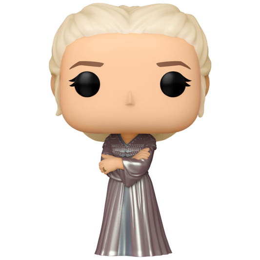 Figura Funko POP! de Rhaenyera Targaryen con vestido gris y plateado