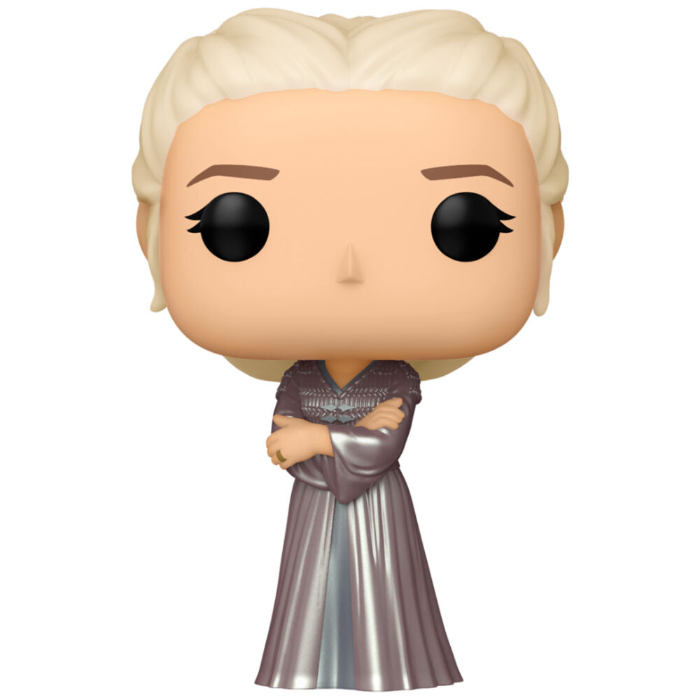Figura Funko POP! de Rhaenyera Targaryen con vestido gris y plateado
