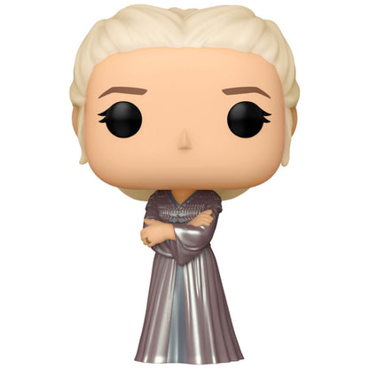 Figura Funko POP! de Rhaenyera Targaryen con vestido gris y plateado