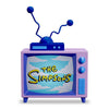 Lámpara retro de TV de Los Simpsons en lila y azul