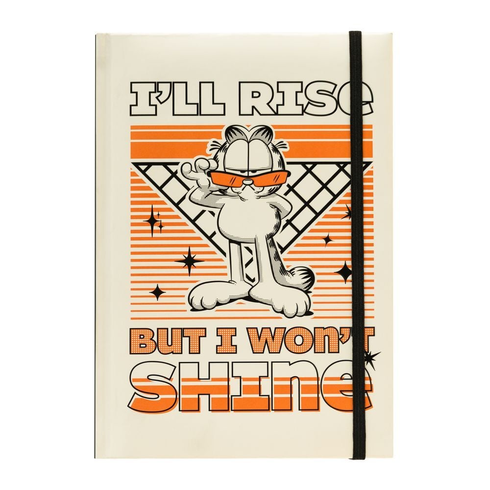 Cuaderno A5 Garfield ERIK con tapa dura y diseño retro naranja y negro