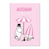 Cuaderno A5 rosa de Moomin con tapa dura forrada