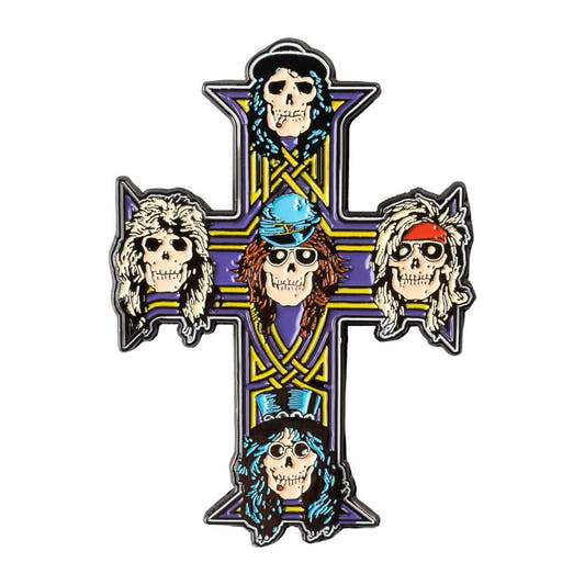 Imán ERIK de Guns N’ Roses con cruz y calaveras
