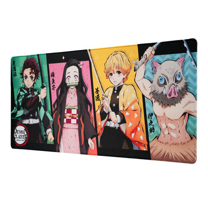 Alfombrilla gaming Demon Slayer con Tanjiro, Nezuko, Zenitsu e Inosuke