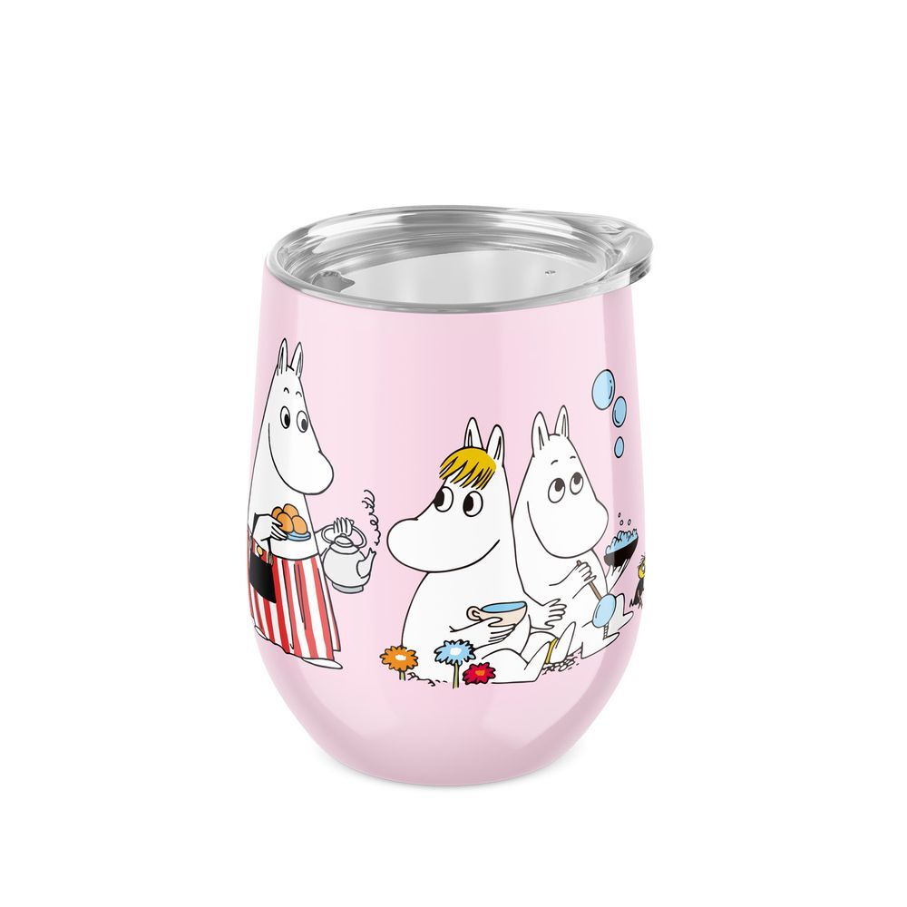 Vaso térmico rosa ERIK de 354 ml con personajes Moomin