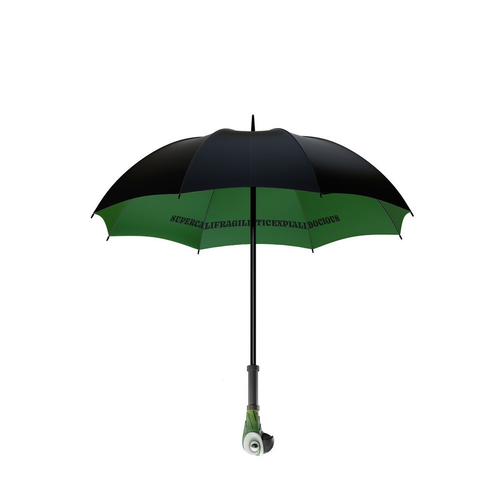 Paraguas negro y verde de Mary Poppins Disney ERIK