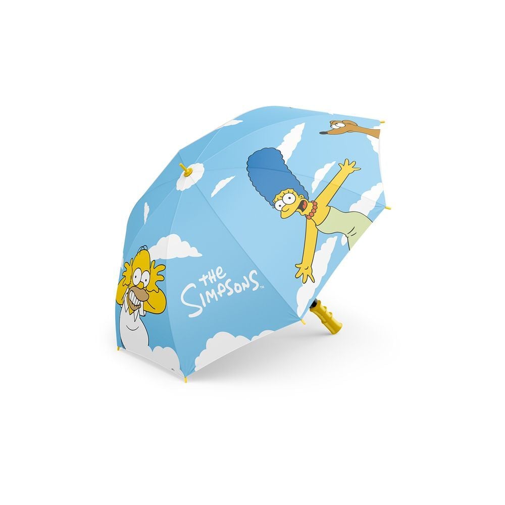 Paraguas plegable azul de Los Simpson con Homer y Marge